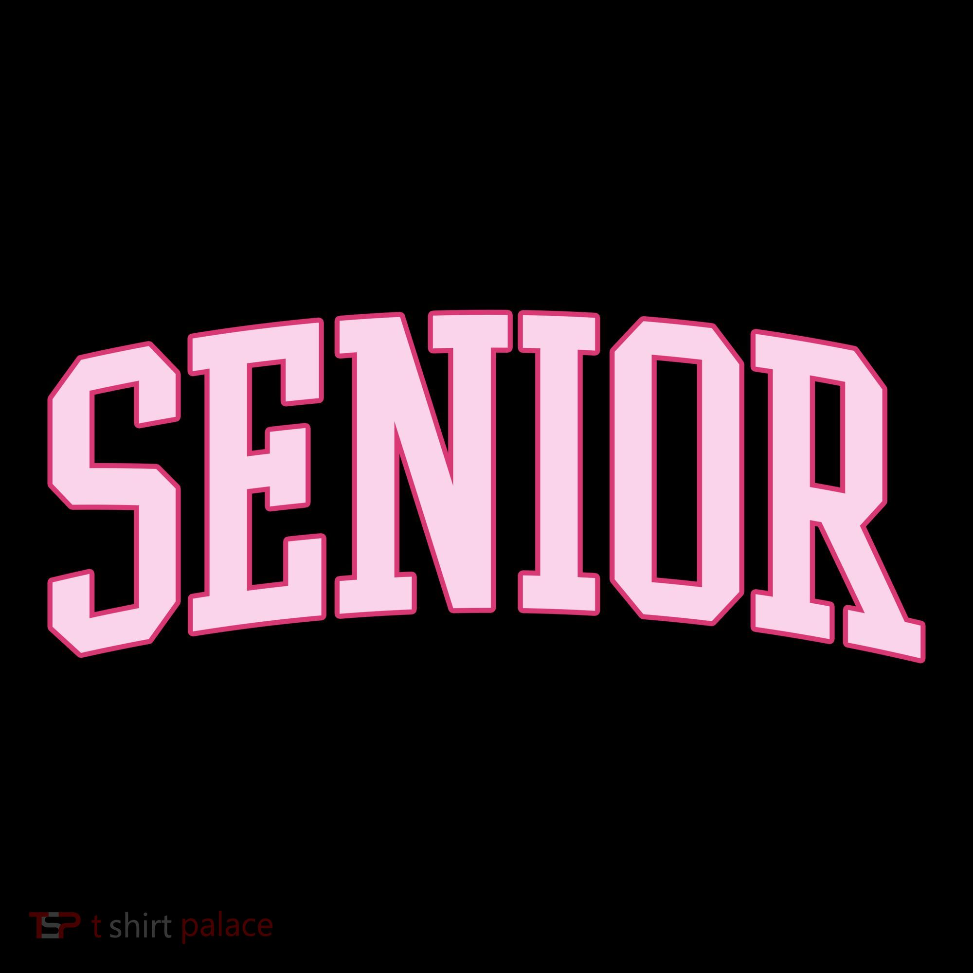 Senior Pink Retro Graduation Ladies PosiCharge Competitor Racerback Tank