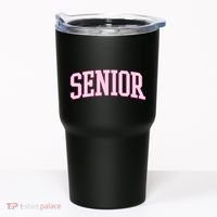Senior Pink Retro Graduation Tumbler thumb 0