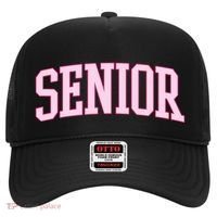 Senior Pink Retro Graduation Hat thumb 0