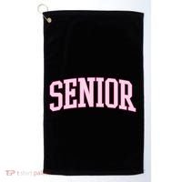 Senior Pink Retro Graduation Golf Towel thumb 0