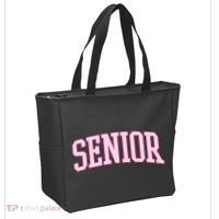 Senior Pink Retro Graduation Tote Bag thumb 2