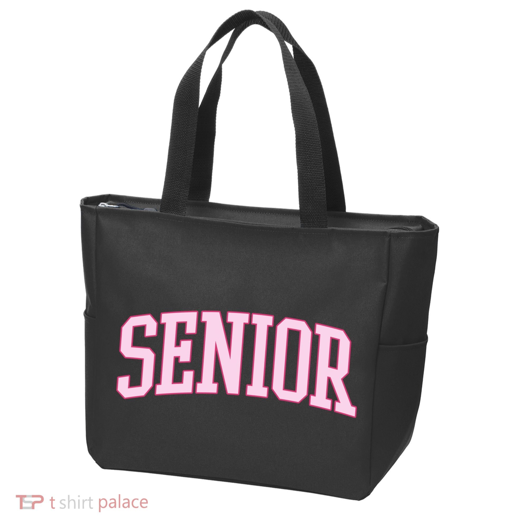 Senior Pink Retro Graduation Tote Bag