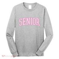 Senior Pink Retro Graduation Long Sleeve Shirt thumb 0