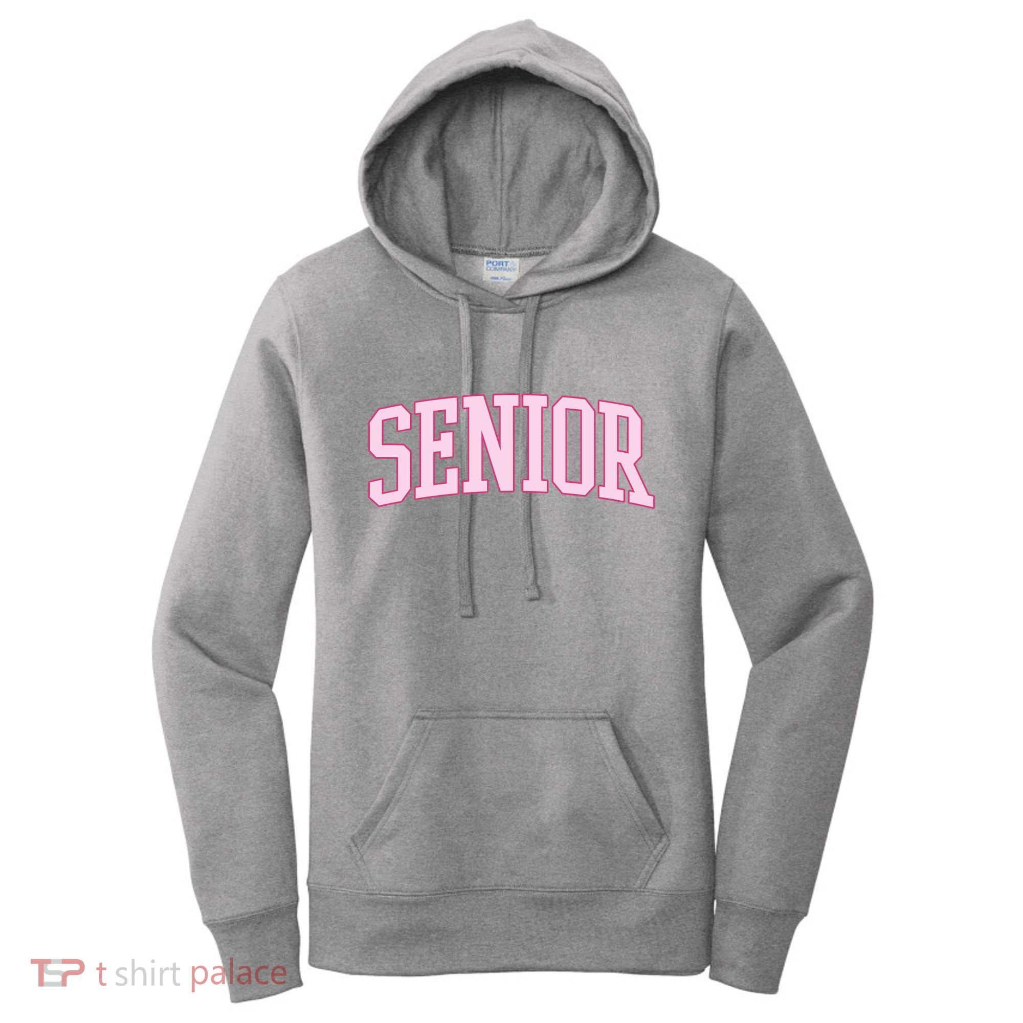 Senior Pink Retro Graduation Women's Hoodie