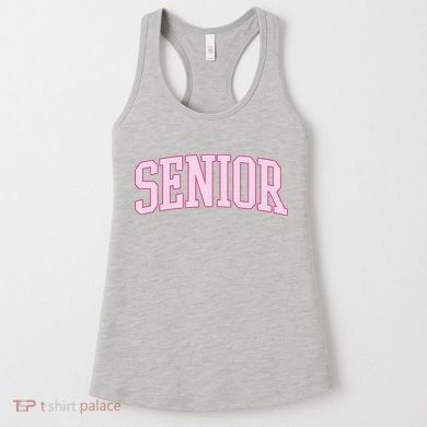 Senior Pink Retro Graduation Women's Tank Top