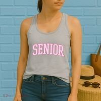 Senior Pink Retro Graduation Women's Tank Top thumb 2