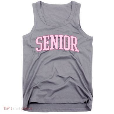 Senior Pink Retro Graduation Tank Top