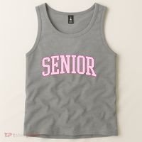 Senior Pink Retro Graduation Tank Top thumb 2