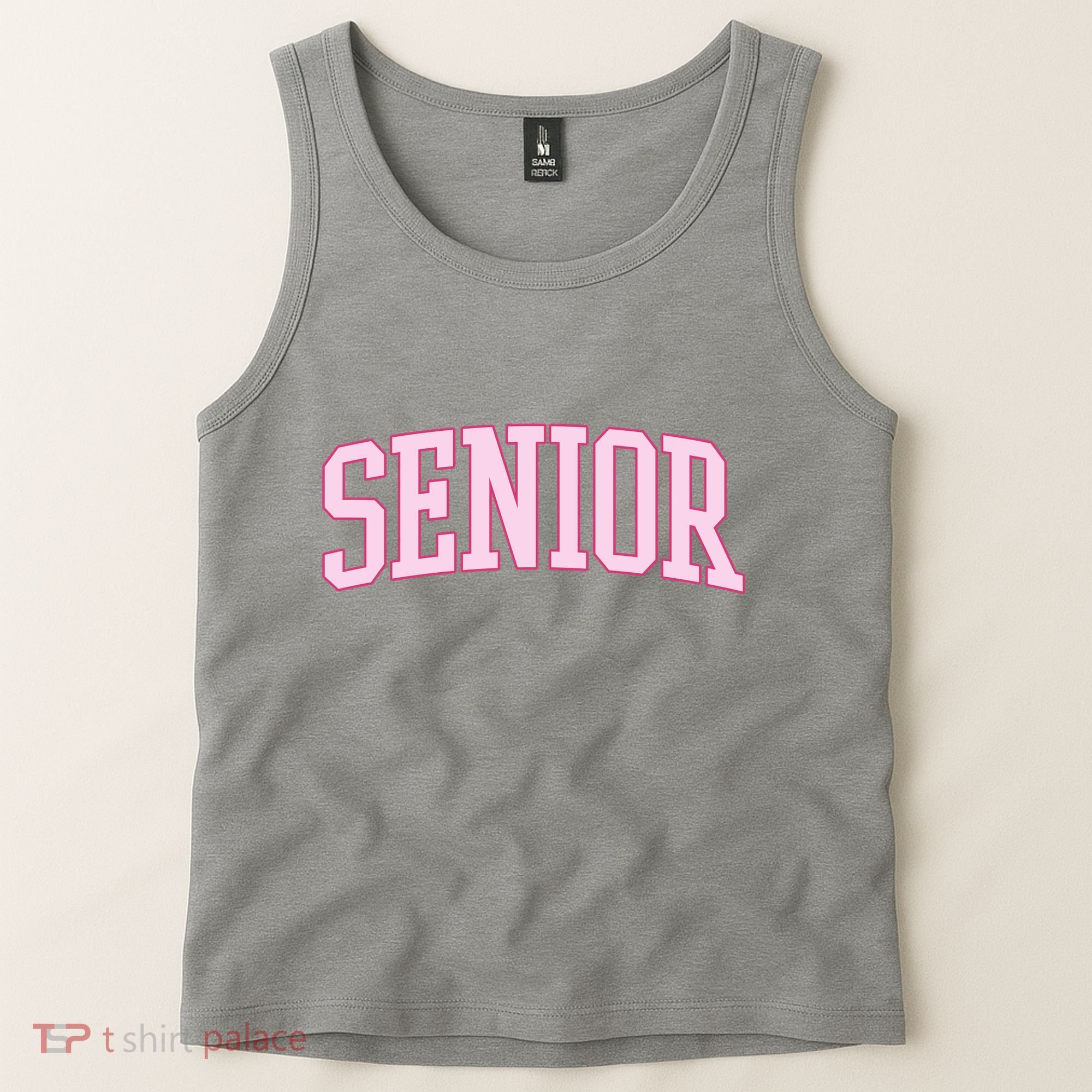 Senior Pink Retro Graduation Tank Top