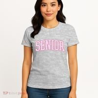 Senior Pink Retro Graduation Women's T-Shirt thumb 4