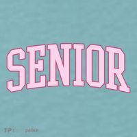 Senior Pink Retro Graduation Sueded Cloud Jersey T-Shirt thumb 2