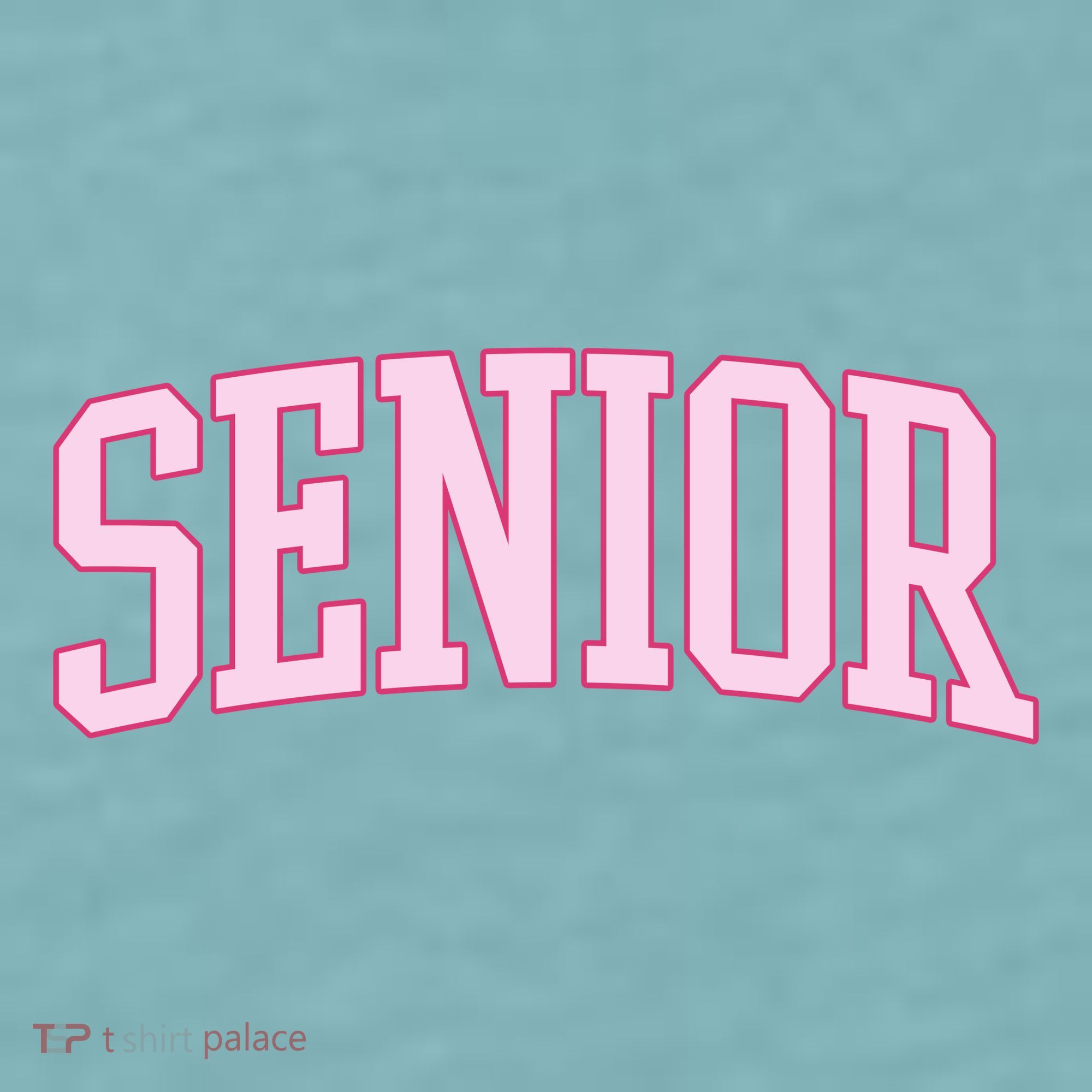 Senior Pink Retro Graduation Sueded Cloud Jersey T-Shirt