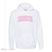 Senior Pink Retro Graduation Comfort Colors Garment-Dyed Hooded Sweatshirt thumb 0