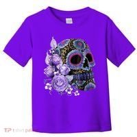 Sugar Purple Rose Skull Floral Toddler T-Shirt thumb 0