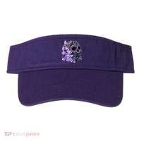 Sugar Purple Rose Skull Floral Visor thumb 0