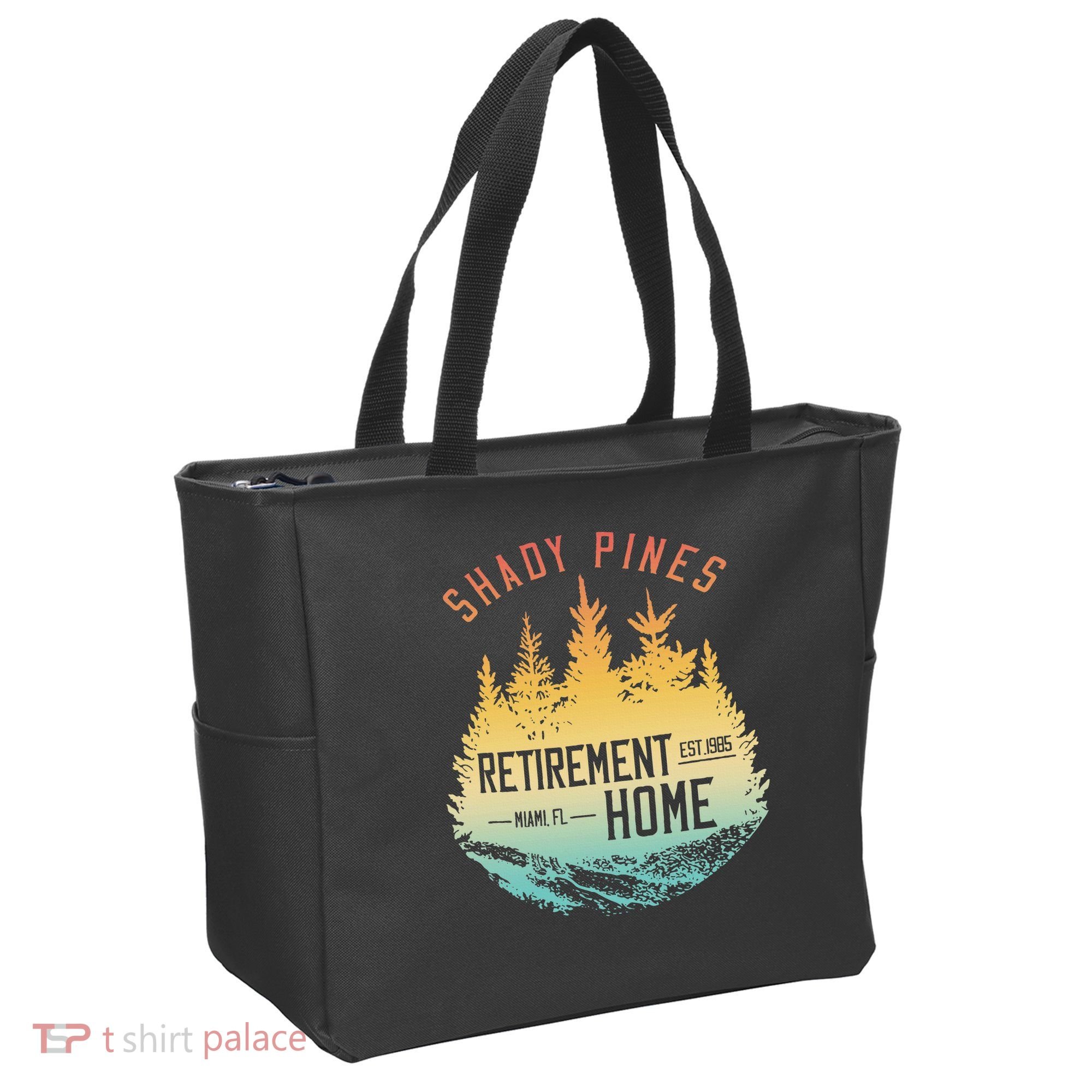 Shady Pines Retirement Est.1985 Miami Fl Home Apparel Tote Bag
