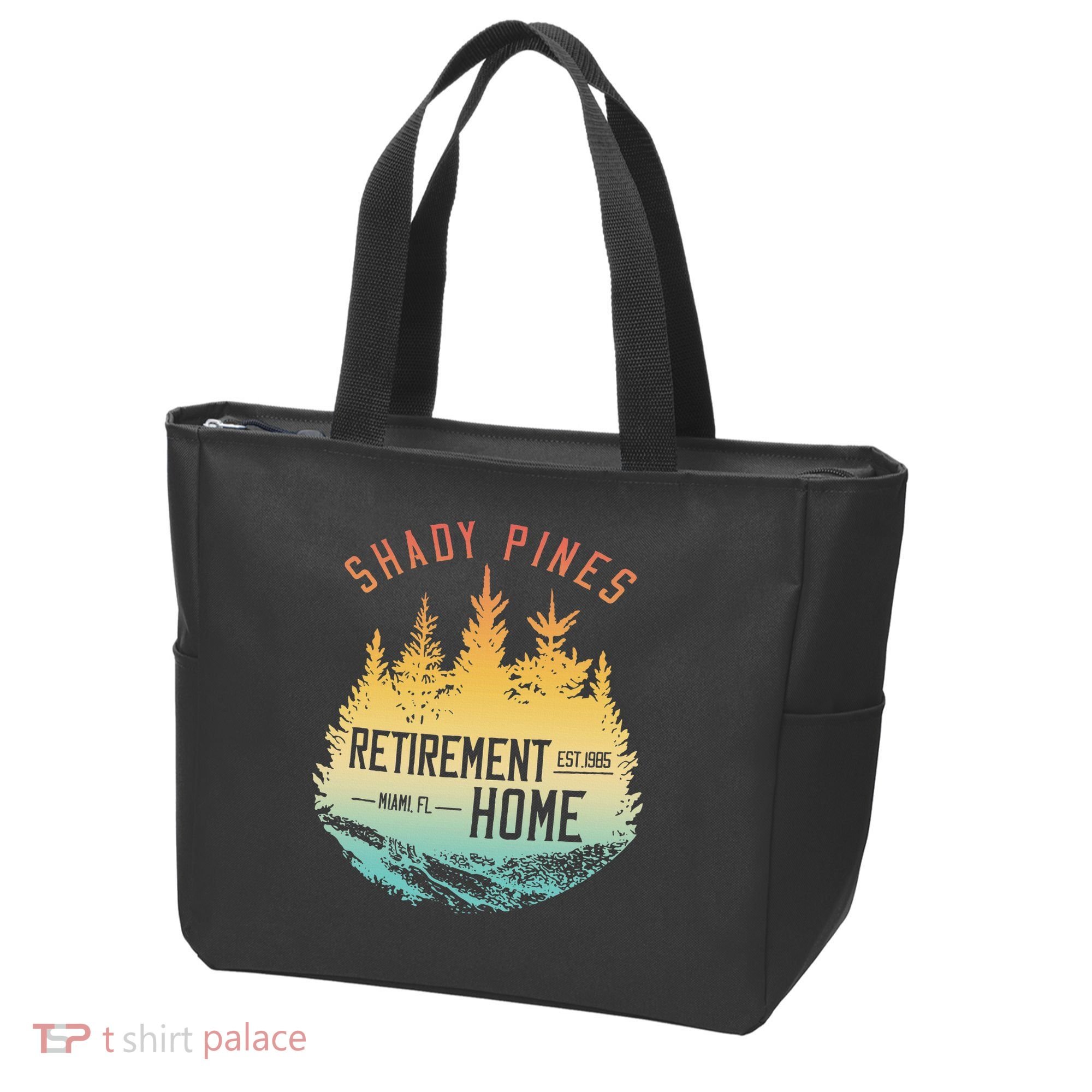 Shady Pines Retirement Est.1985 Miami Fl Home Apparel Tote Bag
