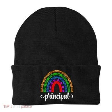School Principal Rainbow Principal Week Funny Gift Beanie