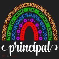 School Principal Rainbow Principal Week Funny Gift Beanie thumb 2
