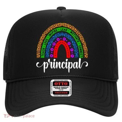 School Principal Rainbow Principal Week Funny Gift Hat