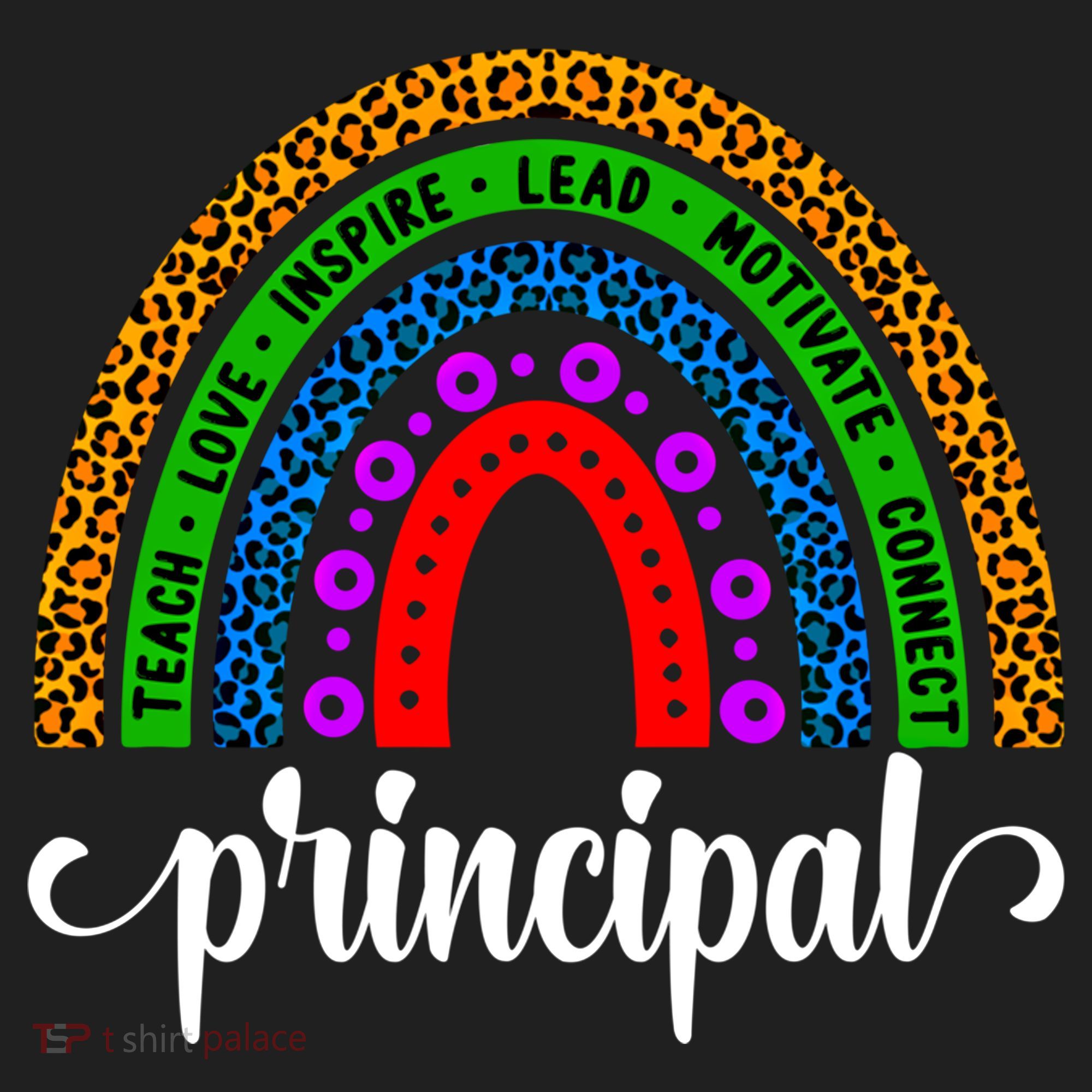 School Principal Rainbow Principal Week Funny Gift Hat
