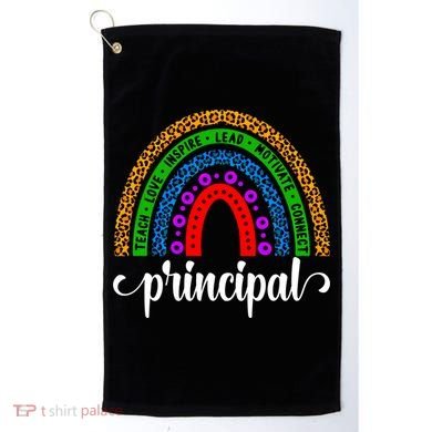 School Principal Rainbow Principal Week Funny Gift Golf Towel