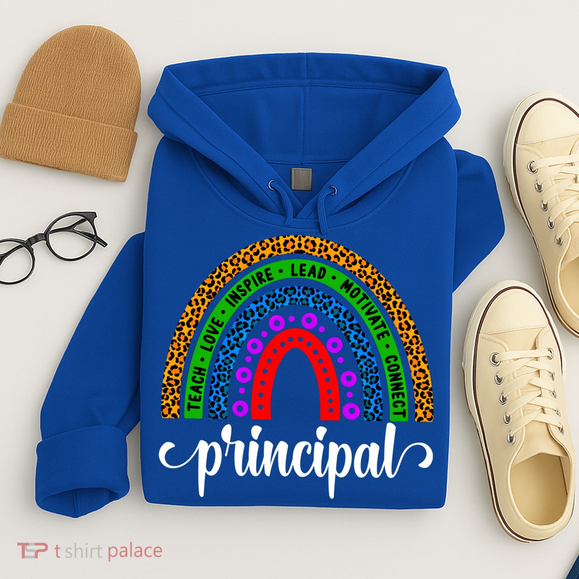 School Principal Rainbow Principal Week Funny Gift Hoodie