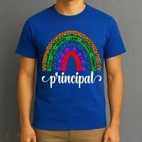School Principal Rainbow Principal Week Funny Gift T-Shirt thumb 3