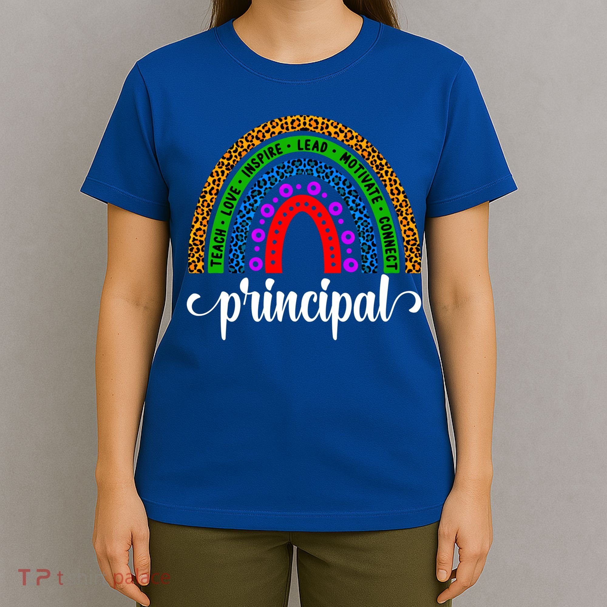 School Principal Rainbow Principal Week Funny Gift T-Shirt