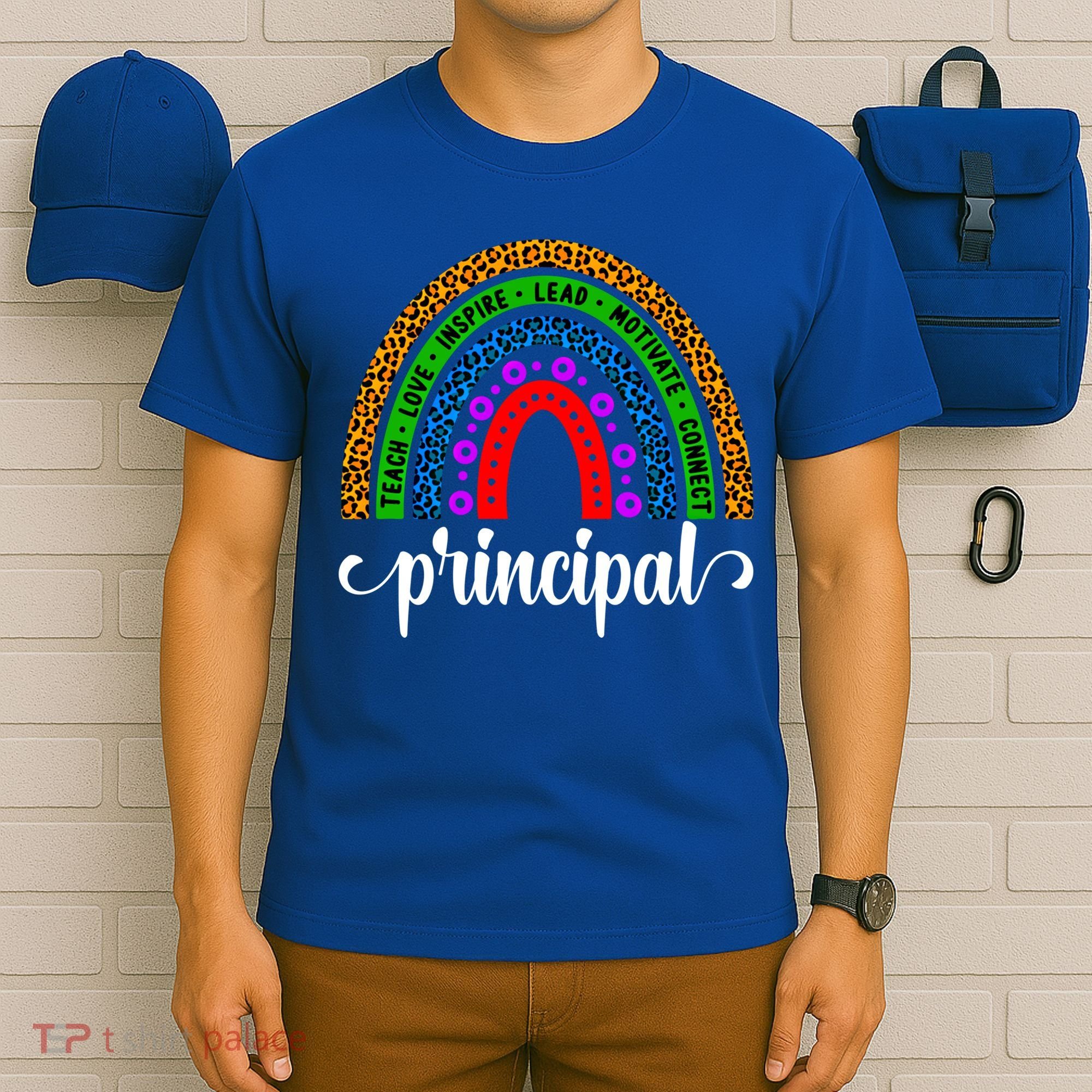 School Principal Rainbow Principal Week Funny Gift T-Shirt