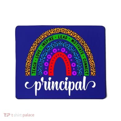 School Principal Rainbow Principal Week Funny Gift Mousepad