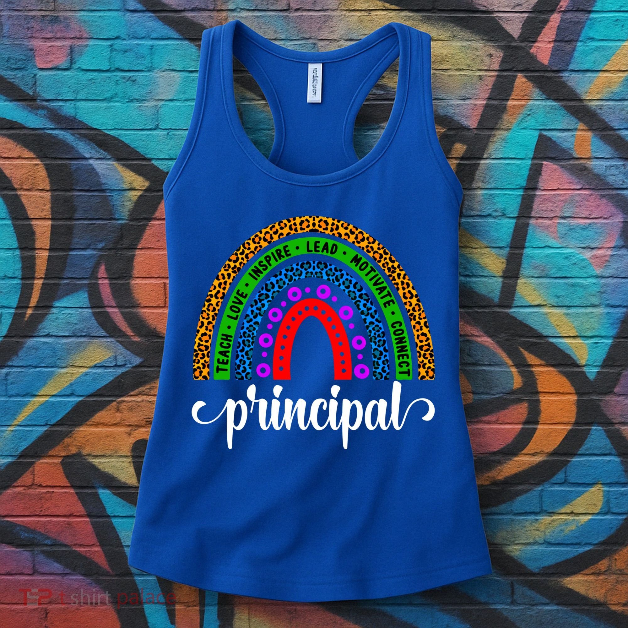 School Principal Rainbow Principal Week Funny Gift Women's Tank Top