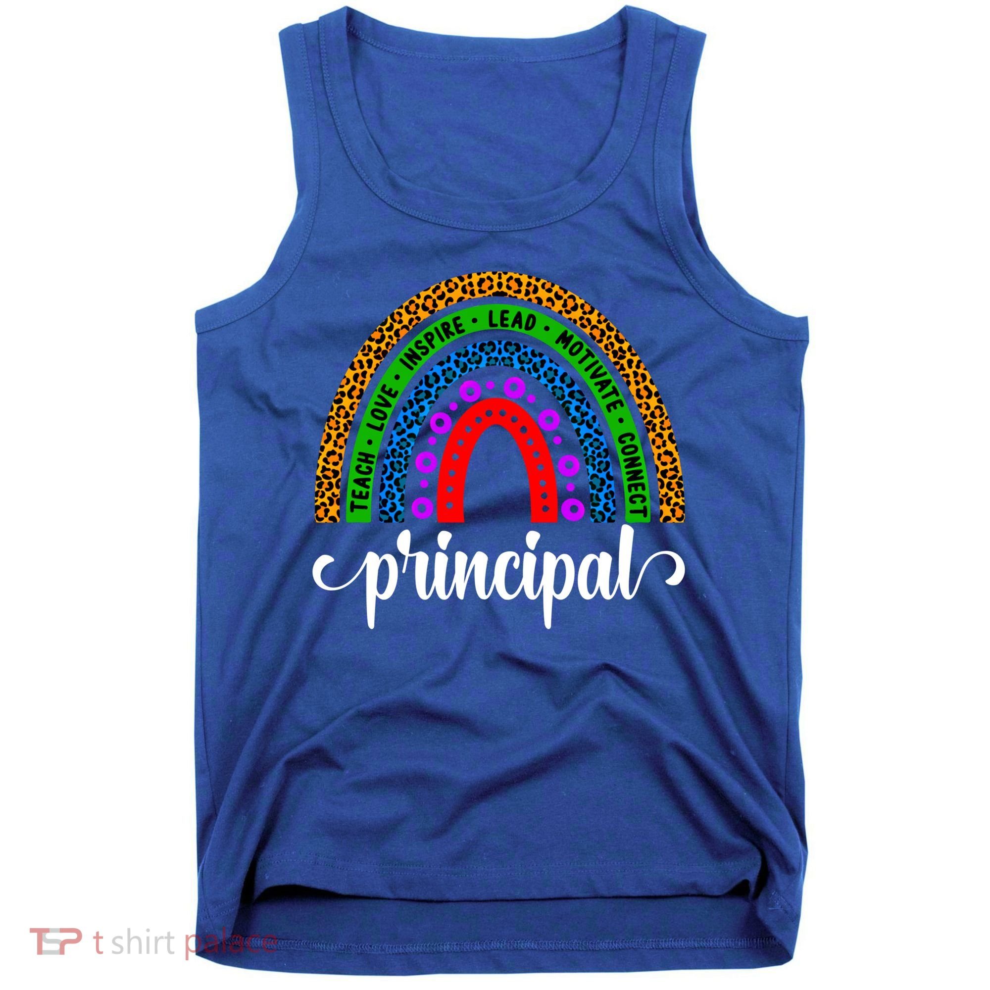 School Principal Rainbow Principal Week Funny Gift Tank Top