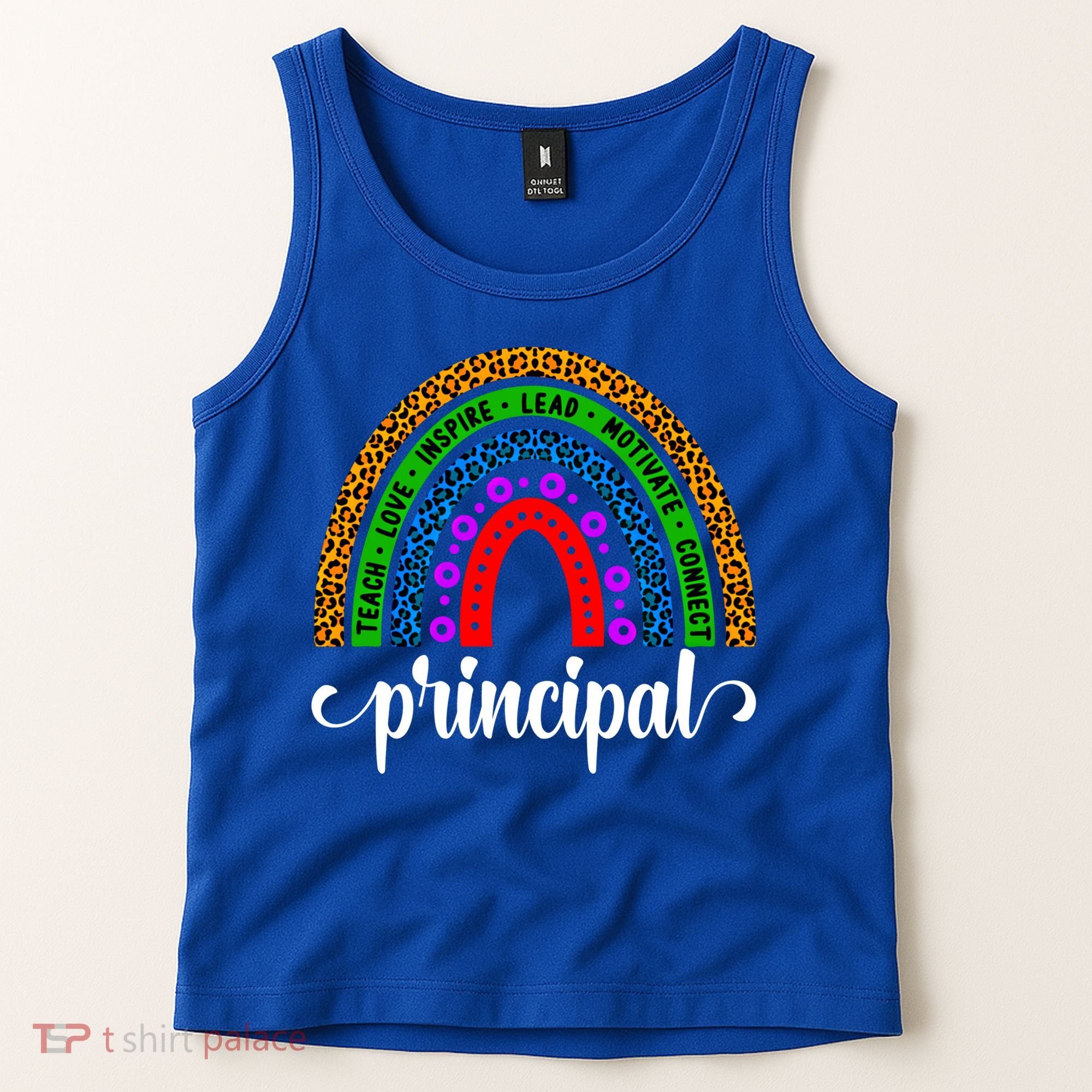 School Principal Rainbow Principal Week Funny Gift Tank Top
