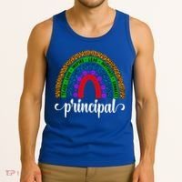School Principal Rainbow Principal Week Funny Gift Tank Top thumb 3
