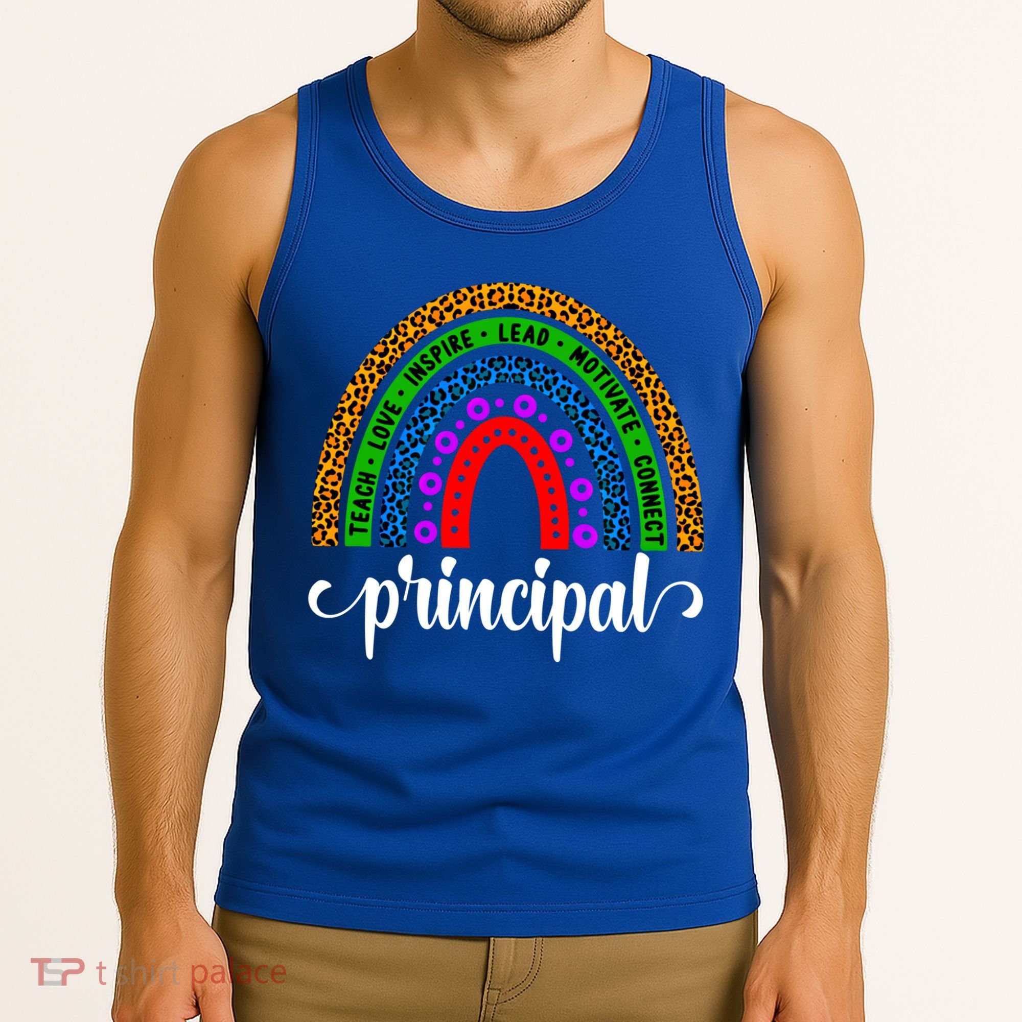 School Principal Rainbow Principal Week Funny Gift Tank Top