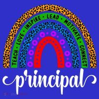 School Principal Rainbow Principal Week Funny Gift Tank Top thumb 6