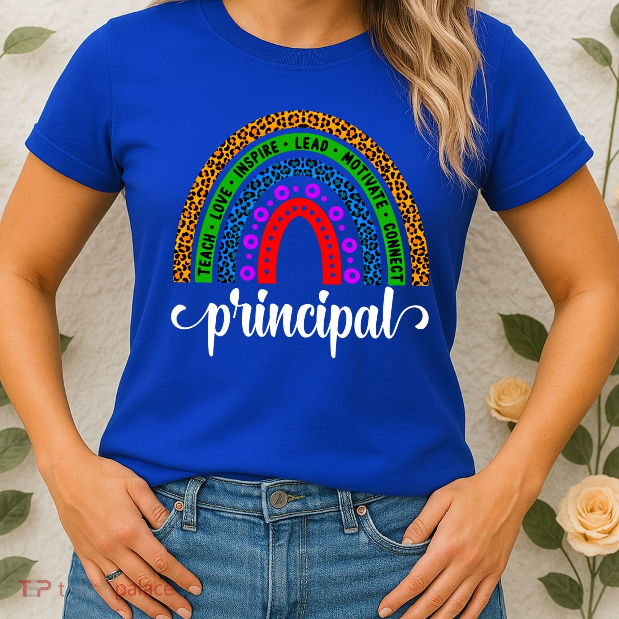 School Principal Rainbow Principal Week Funny Gift Women's T-Shirt