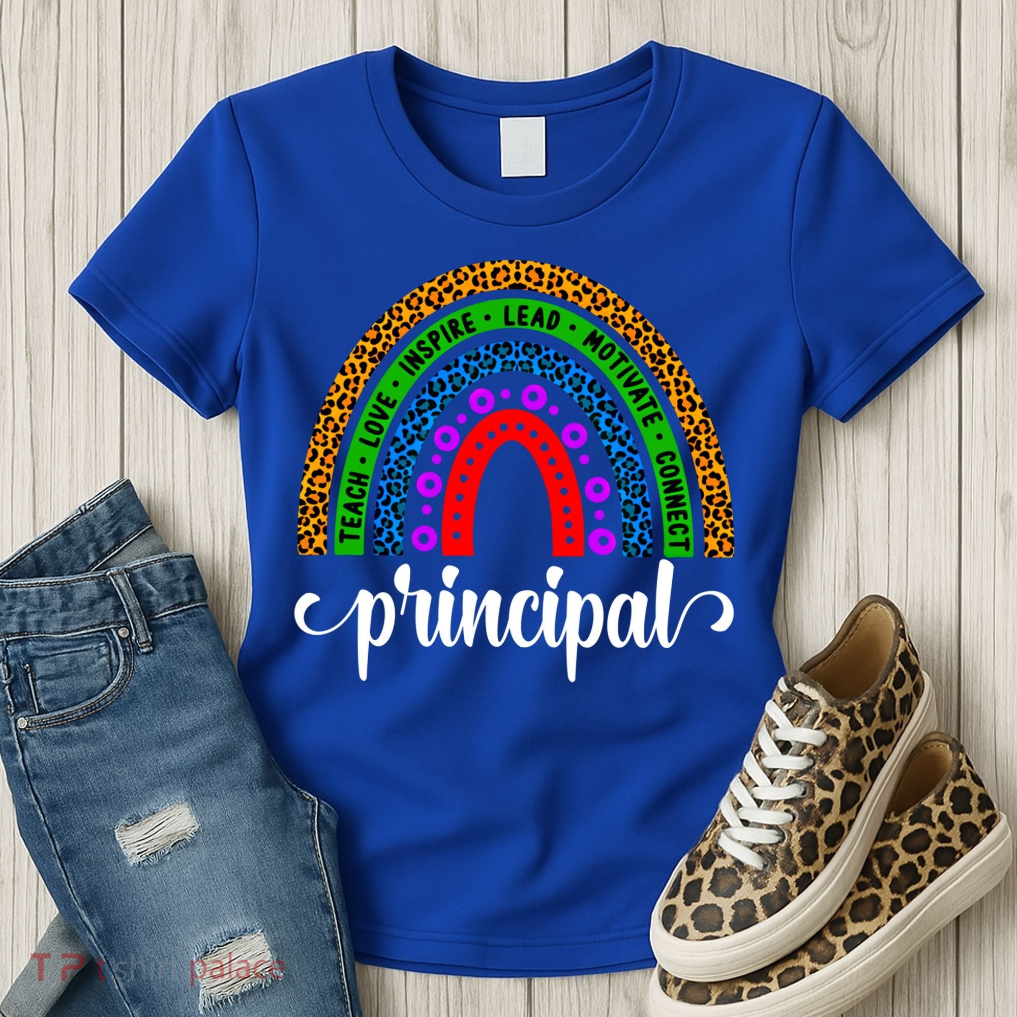 School Principal Rainbow Principal Week Funny Gift Women's T-Shirt