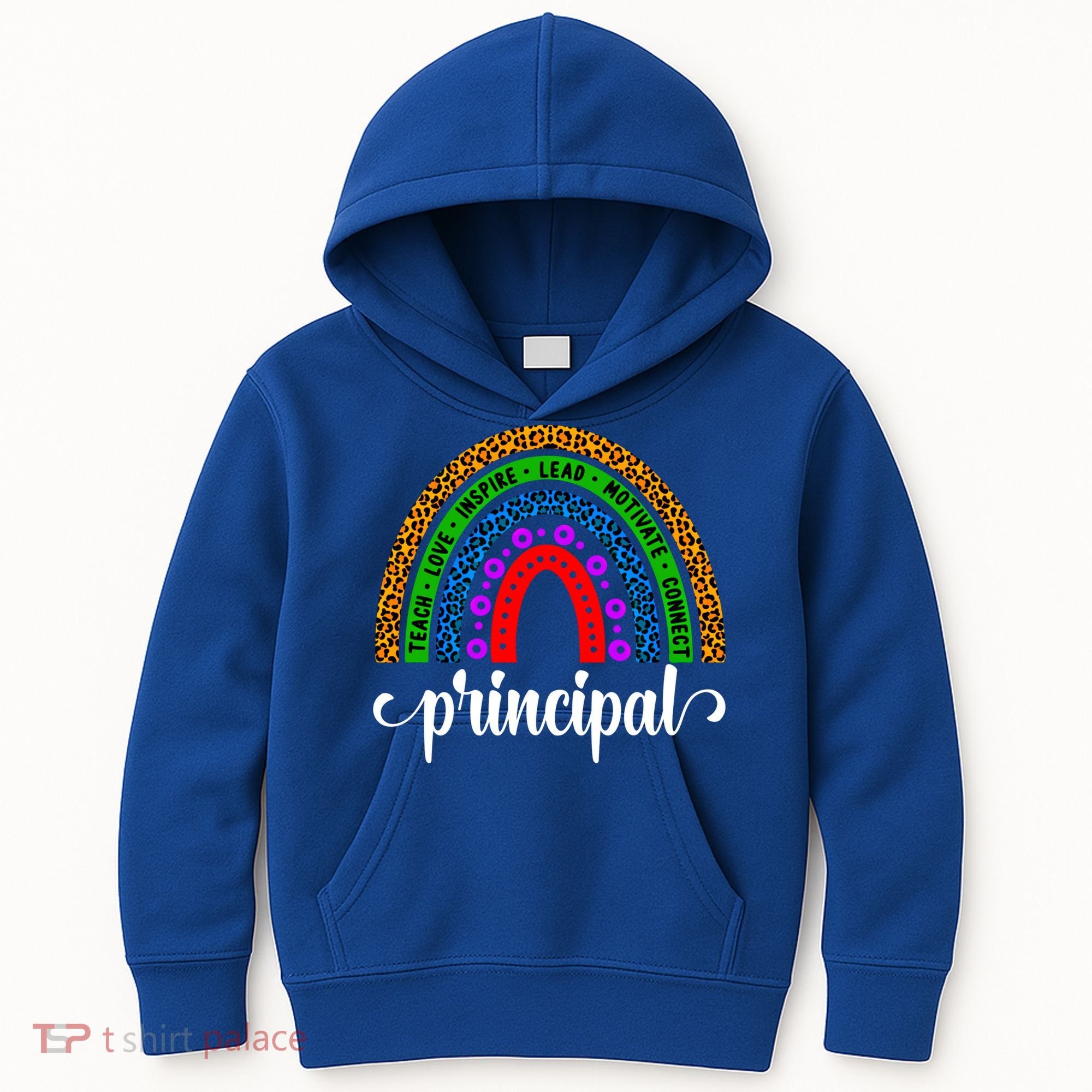 School Principal Rainbow Principal Week Funny Gift Kids Hoodie