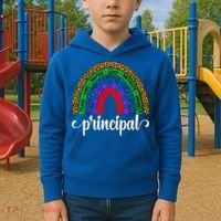 School Principal Rainbow Principal Week Funny Gift Kids Hoodie thumb 2