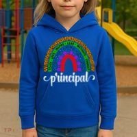 School Principal Rainbow Principal Week Funny Gift Kids Hoodie thumb 3