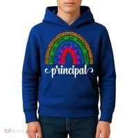 School Principal Rainbow Principal Week Funny Gift Kids Hoodie thumb 4