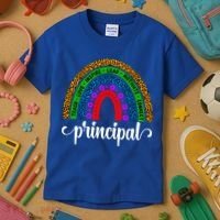 School Principal Rainbow Principal Week Funny Gift Kids T-Shirt thumb 3
