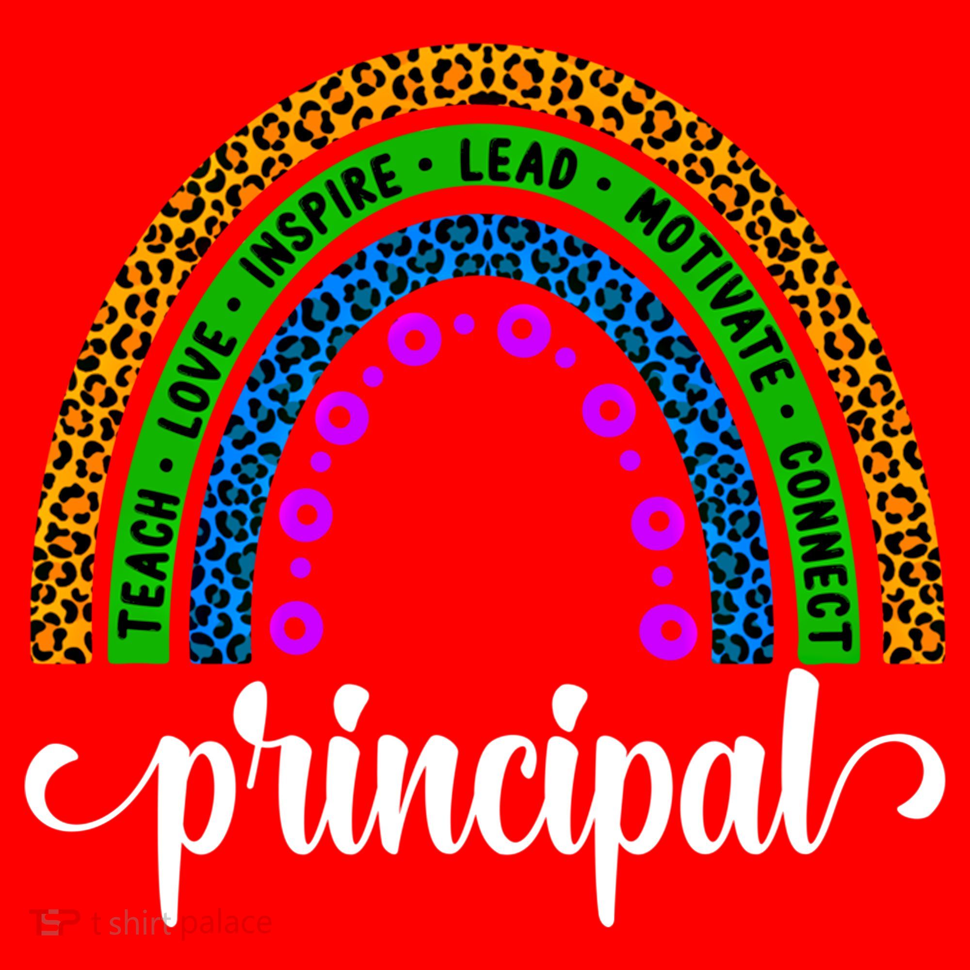 School Principal Rainbow Principal Week Funny Gift Santa Hat