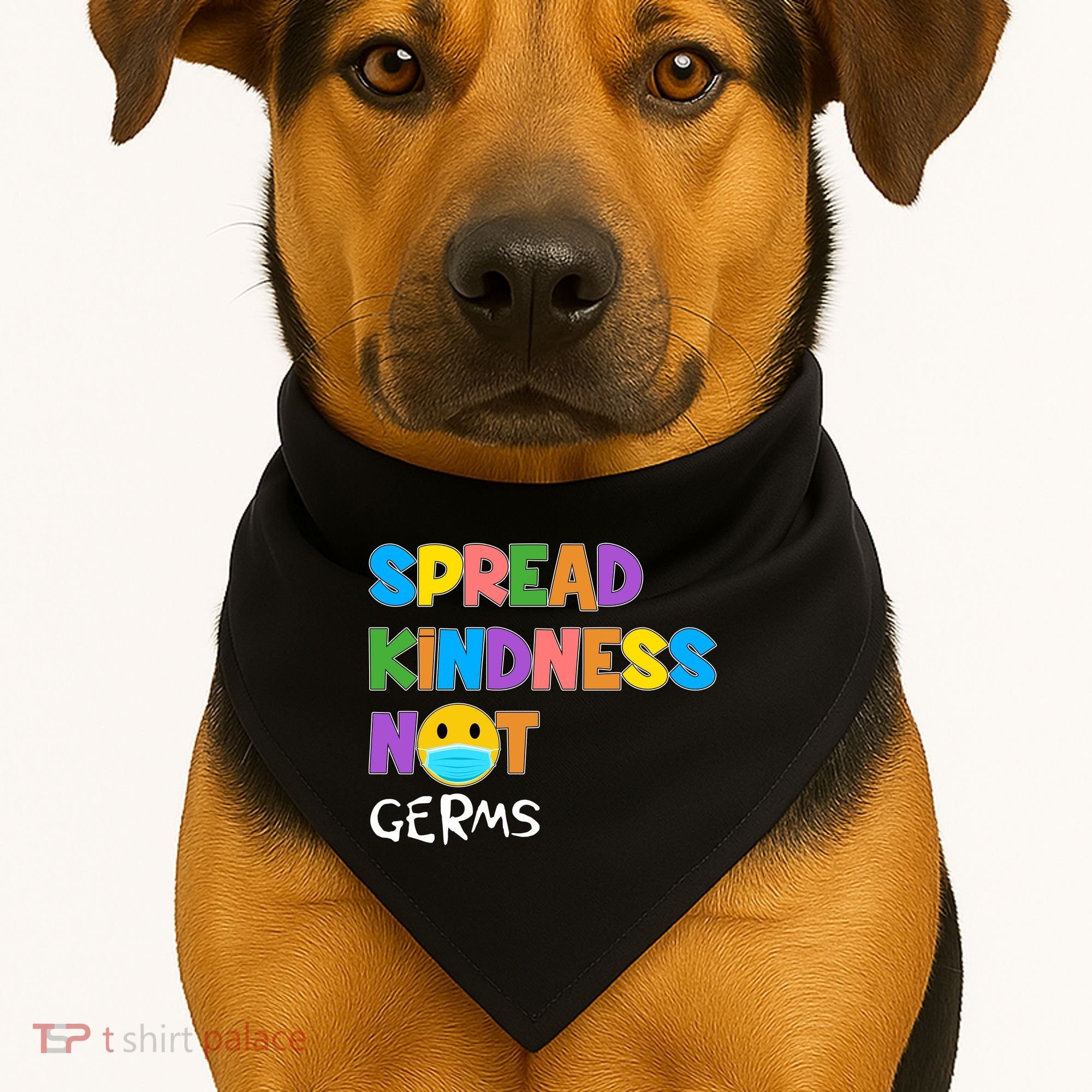 Spread Kindness Not Germs USA-Made Doggie Bandana