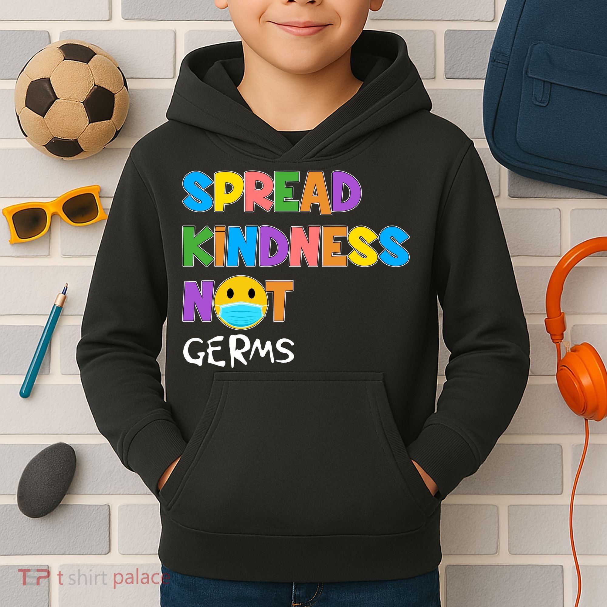 Spread Kindness Not Germs Kids Hoodie