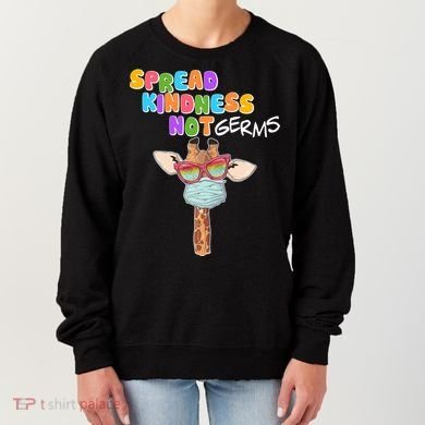 Spread Kindness Not Germs Masked Giraffe Women's Sweatshirt