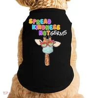 Spread Kindness Not Germs Masked Giraffe Doggie Tank thumb 0