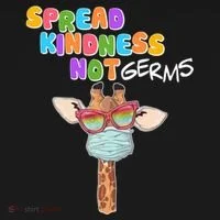 Spread Kindness Not Germs Masked Giraffe Doggie Tank thumb 4